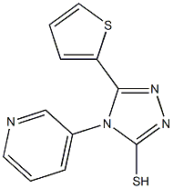 4-(pyridin-3-yl)-5-(thiophen-2-yl)-4H-1,2,4-triazole-3-thiol 化学構造式