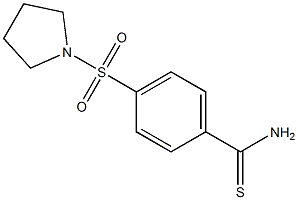 4-(pyrrolidin-1-ylsulfonyl)benzenecarbothioamide 结构式