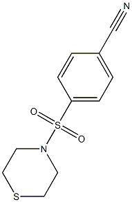 4-(thiomorpholine-4-sulfonyl)benzonitrile Struktur