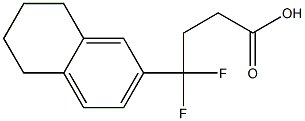 4,4-difluoro-4-(5,6,7,8-tetrahydronaphthalen-2-yl)butanoic acid Struktur