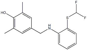 4-[({2-[(difluoromethyl)sulfanyl]phenyl}amino)methyl]-2,6-dimethylphenol Struktur