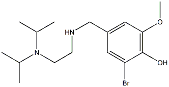 4-[({2-[bis(propan-2-yl)amino]ethyl}amino)methyl]-2-bromo-6-methoxyphenol,,结构式