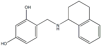 4-[(1,2,3,4-tetrahydronaphthalen-1-ylamino)methyl]benzene-1,3-diol Struktur