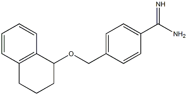 4-[(1,2,3,4-tetrahydronaphthalen-1-yloxy)methyl]benzenecarboximidamide 化学構造式