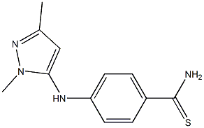 4-[(1,3-dimethyl-1H-pyrazol-5-yl)amino]benzene-1-carbothioamide 化学構造式