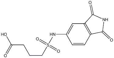 4-[(1,3-dioxo-2,3-dihydro-1H-isoindol-5-yl)sulfamoyl]butanoic acid 结构式