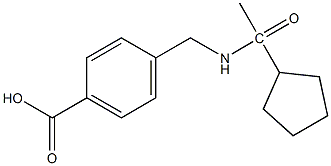 4-[(1-cyclopentylacetamido)methyl]benzoic acid Struktur