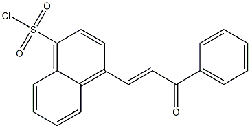 4-[(1E)-3-oxo-3-phenylprop-1-enyl]naphthalene-1-sulfonyl chloride Structure