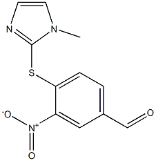 4-[(1-methyl-1H-imidazol-2-yl)thio]-3-nitrobenzaldehyde 结构式