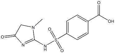 4-[(1-methyl-4-oxo-4,5-dihydro-1H-imidazol-2-yl)sulfamoyl]benzoic acid Structure