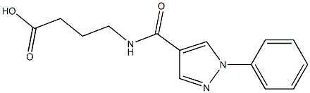 4-[(1-phenyl-1H-pyrazol-4-yl)formamido]butanoic acid Struktur