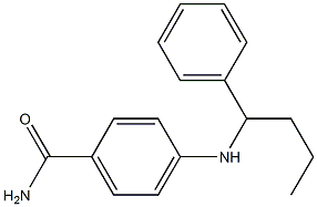 4-[(1-phenylbutyl)amino]benzamide Structure
