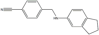 4-[(2,3-dihydro-1H-inden-5-ylamino)methyl]benzonitrile Structure