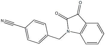 4-[(2,3-dioxo-2,3-dihydro-1H-indol-1-yl)methyl]benzonitrile 化学構造式