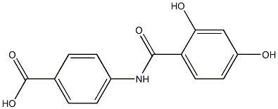 4-[(2,4-dihydroxybenzoyl)amino]benzoic acid 结构式