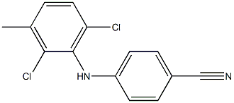 4-[(2,6-dichloro-3-methylphenyl)amino]benzonitrile Structure