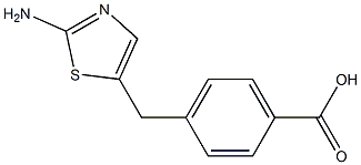 4-[(2-amino-1,3-thiazol-5-yl)methyl]benzoic acid 化学構造式