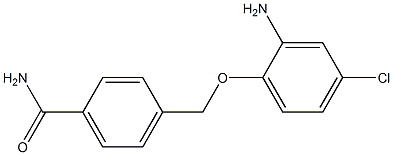 4-[(2-amino-4-chlorophenoxy)methyl]benzamide 结构式