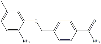 4-[(2-amino-5-methylphenoxy)methyl]benzamide 化学構造式