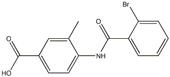 4-[(2-bromobenzoyl)amino]-3-methylbenzoic acid Struktur