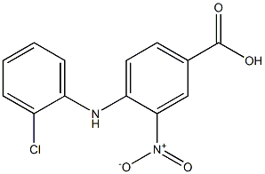 4-[(2-chlorophenyl)amino]-3-nitrobenzoic acid Struktur