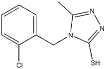 4-[(2-chlorophenyl)methyl]-5-methyl-4H-1,2,4-triazole-3-thiol Struktur