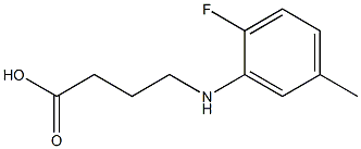 4-[(2-fluoro-5-methylphenyl)amino]butanoic acid Structure