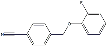 4-[(2-fluorophenoxy)methyl]benzonitrile,,结构式