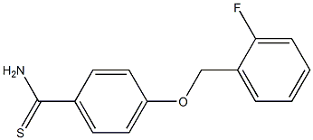 4-[(2-fluorophenyl)methoxy]benzene-1-carbothioamide 化学構造式
