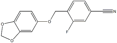 4-[(2H-1,3-benzodioxol-5-yloxy)methyl]-3-fluorobenzonitrile