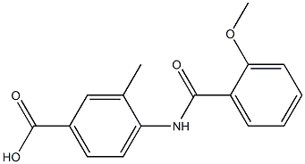 4-[(2-methoxybenzoyl)amino]-3-methylbenzoic acid Struktur