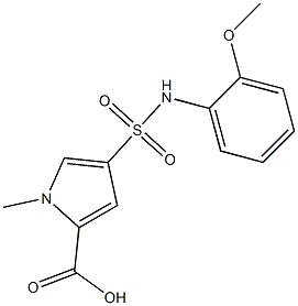 4-[(2-methoxyphenyl)sulfamoyl]-1-methyl-1H-pyrrole-2-carboxylic acid Structure