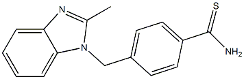 4-[(2-methyl-1H-benzimidazol-1-yl)methyl]benzenecarbothioamide Struktur