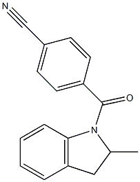 4-[(2-methyl-2,3-dihydro-1H-indol-1-yl)carbonyl]benzonitrile|