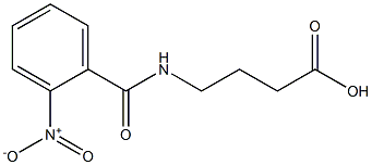 4-[(2-nitrobenzoyl)amino]butanoic acid,,结构式