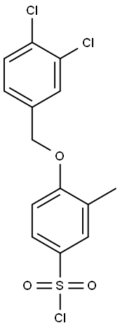 4-[(3,4-dichlorophenyl)methoxy]-3-methylbenzene-1-sulfonyl chloride Structure