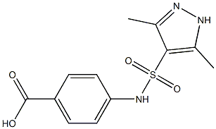 4-[(3,5-dimethyl-1H-pyrazole-4-)sulfonamido]benzoic acid