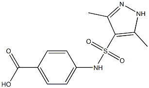 4-[(3,5-dimethyl-1H-pyrazole-4-)sulfonamido]benzoic acid|