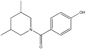4-[(3,5-dimethylpiperidin-1-yl)carbonyl]phenol Struktur