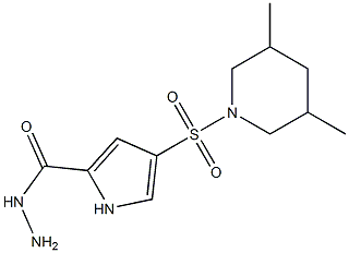 4-[(3,5-dimethylpiperidin-1-yl)sulfonyl]-1H-pyrrole-2-carbohydrazide 结构式