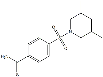 4-[(3,5-dimethylpiperidine-1-)sulfonyl]benzene-1-carbothioamide 结构式