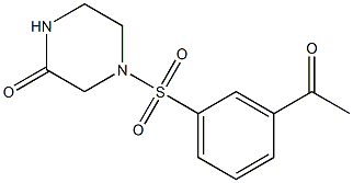 4-[(3-acetylbenzene)sulfonyl]piperazin-2-one,,结构式