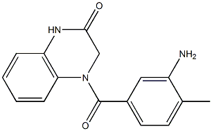 4-[(3-amino-4-methylphenyl)carbonyl]-1,2,3,4-tetrahydroquinoxalin-2-one,,结构式