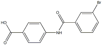 4-[(3-bromobenzoyl)amino]benzoic acid,,结构式