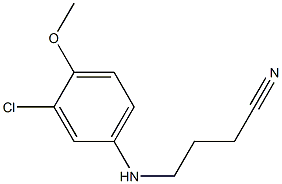 4-[(3-chloro-4-methoxyphenyl)amino]butanenitrile,,结构式