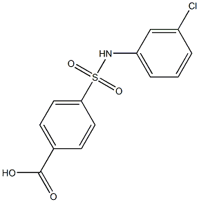 4-[(3-chlorophenyl)sulfamoyl]benzoic acid,,结构式