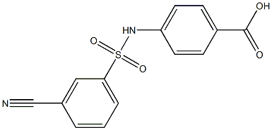 4-[(3-cyanobenzene)sulfonamido]benzoic acid Struktur