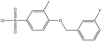 4-[(3-fluorophenyl)methoxy]-3-methylbenzene-1-sulfonyl chloride|