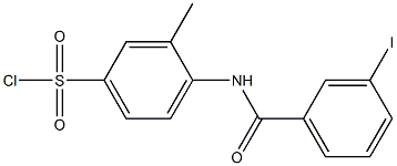 4-[(3-iodobenzene)amido]-3-methylbenzene-1-sulfonyl chloride,,结构式