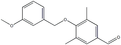 4-[(3-methoxyphenyl)methoxy]-3,5-dimethylbenzaldehyde Struktur